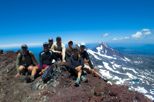 the Herr crew on South Sister Summit , photo by Andrew Herr